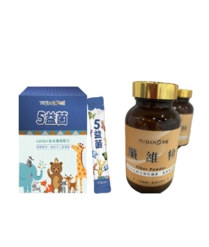 [聿健 5 益菌  30入 + 纖維粉 100g ]  中秋節限定特惠組 1500